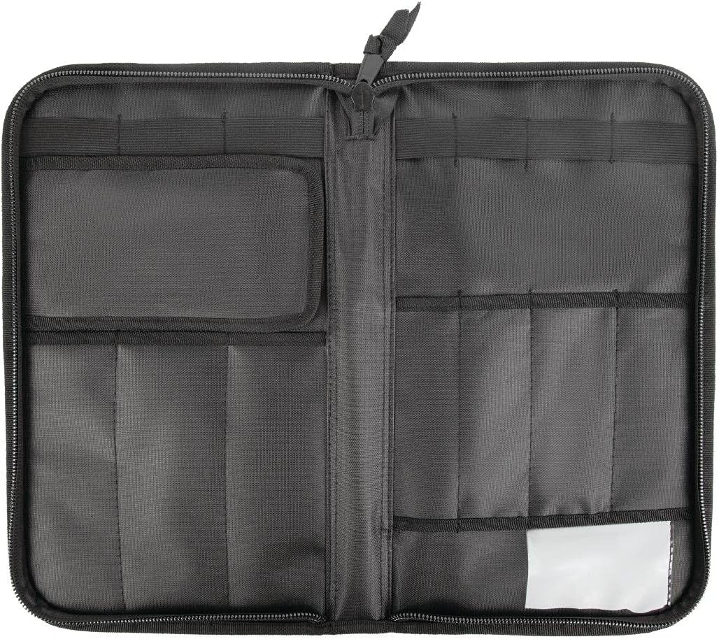 Vogue Heavy Duty Messerkoffer 7 Fächer, Schwarz, für bis zu 7 Messer, professioneller Messerhalter,