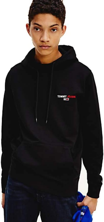 Tommy Jeans Herren TJM Tommy Chest Graphic Hoodie Hose M Schwarz, M Schwarz