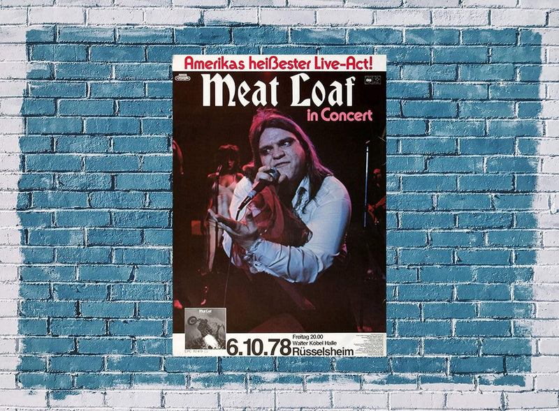 Meat Loaf - Bat Out of Hell, Rüsselsheim 1978 » Konzertplakat/Premium Poster | Live Konzert Veransta