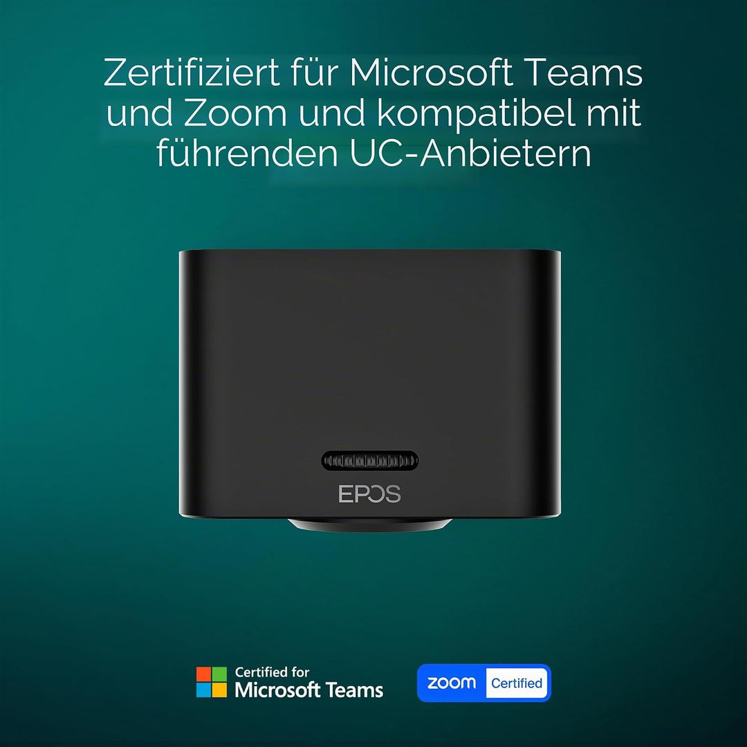 EPOS Expand Vision 1, 4k USB Webcam Microsoft Teams und Zoom Zertifiziert mit Noise Canceling Mikrof