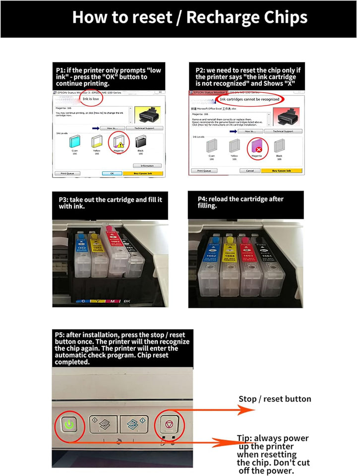 COCADEEX 604XL Ink Refill Kit Compatible with XP-2200 XP-2205 XP-3200 XP-3205 XP-4200 XP-4205 WF-293