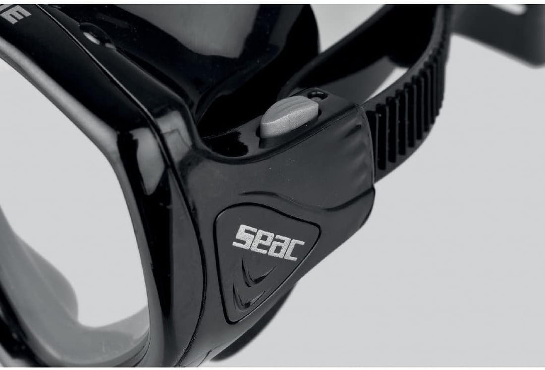 Seac Unisex Tauchmaske ONE, Regular Fit schwarz/schwarz, schwarz/schwarz