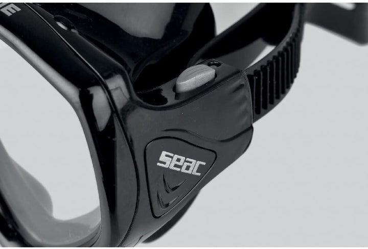 Seac Unisex Tauchmaske ONE, Regular Fit schwarz/schwarz, schwarz/schwarz