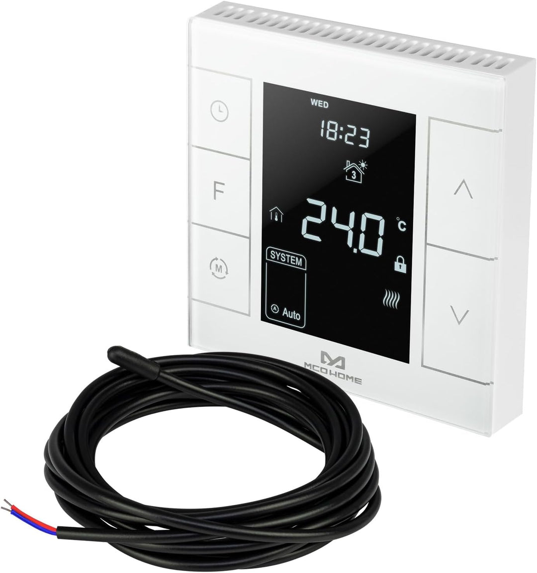 MCO Home Z-Wave Raumthermostat MH7H-EH für Fussbodenheizung & Infrarot-Heizung/Z-Wave Smarthome komp