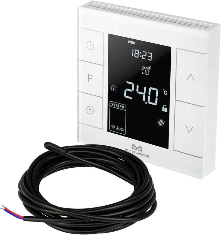 MCO Home Z-Wave Raumthermostat MH7H-EH für Fussbodenheizung & Infrarot-Heizung/Z-Wave Smarthome komp