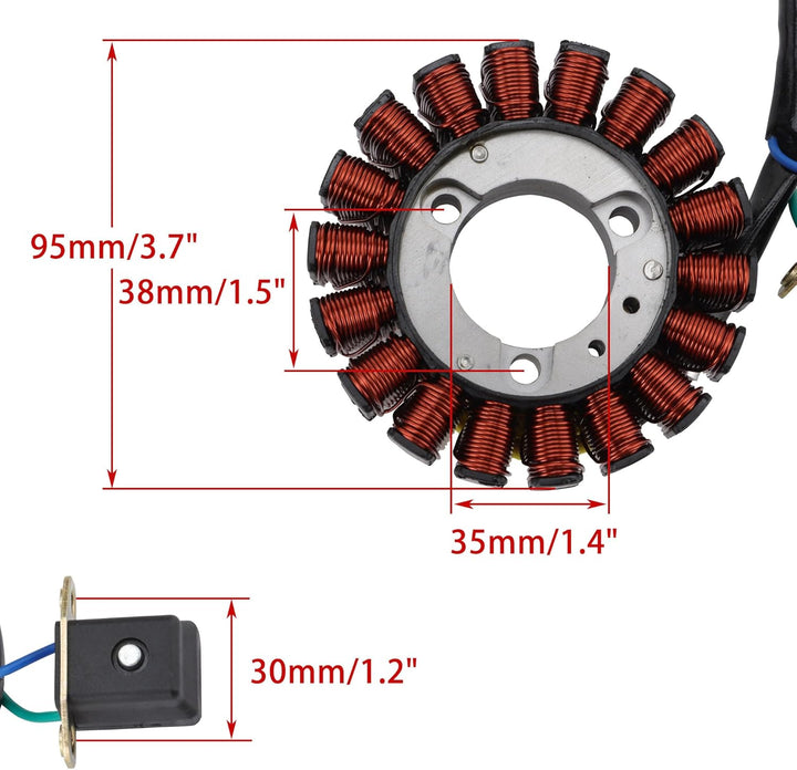 WOOSTAR 18 Spule Magneto Stator Ersatz für Hyosung GV250 GT250 Pocketbike Cruiser Motorcycle 2009-20