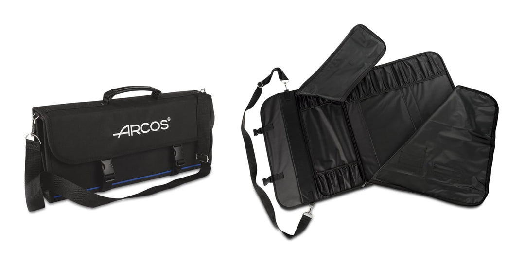 ARCOS Tasche für 17 Küchenmesser aus Polyester, Messertragetasche mit Griff und Gurt zum Organisiere