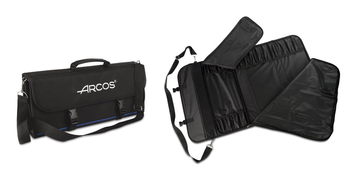 ARCOS Tasche für 17 Küchenmesser aus Polyester, Messertragetasche mit Griff und Gurt zum Organisiere