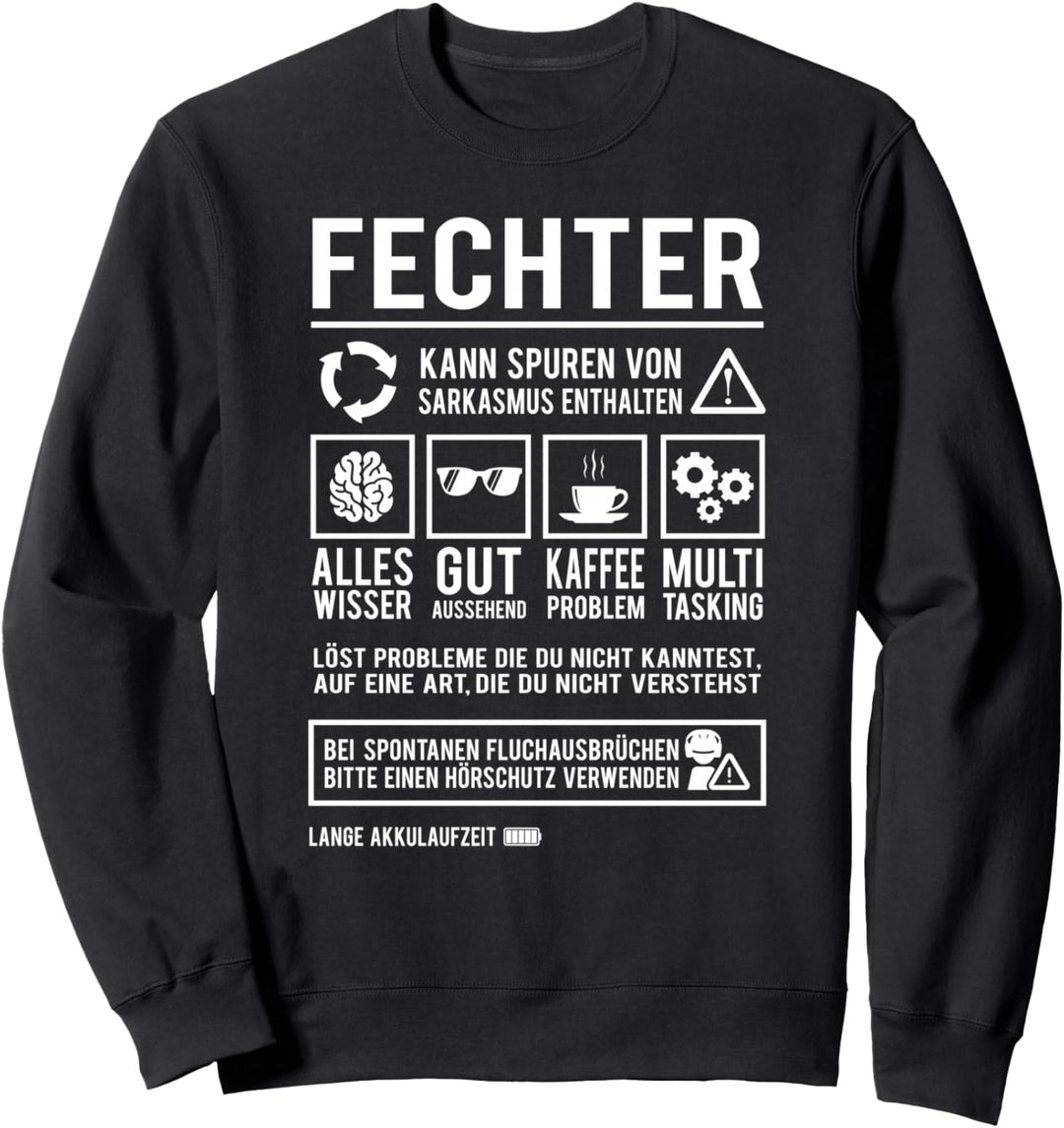 Fechten Humor Fechtsport Lustiges Fechter Sweatshirt