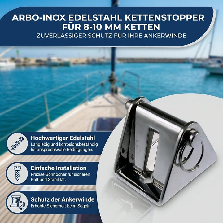 ARBO-INOX Kettenstopper Edelstahl 8-10 mm Kette