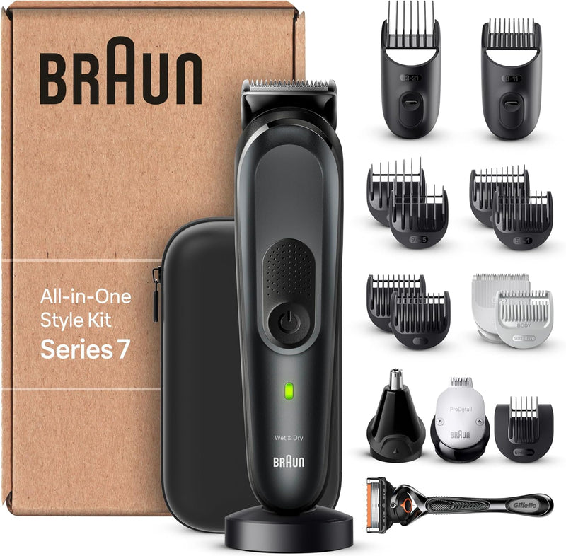 Braun All-In-One Bartpflege Bodygroomer Set, 17-in-1 Barttrimmer/Bartschneider, Trimmer/Haarschneide