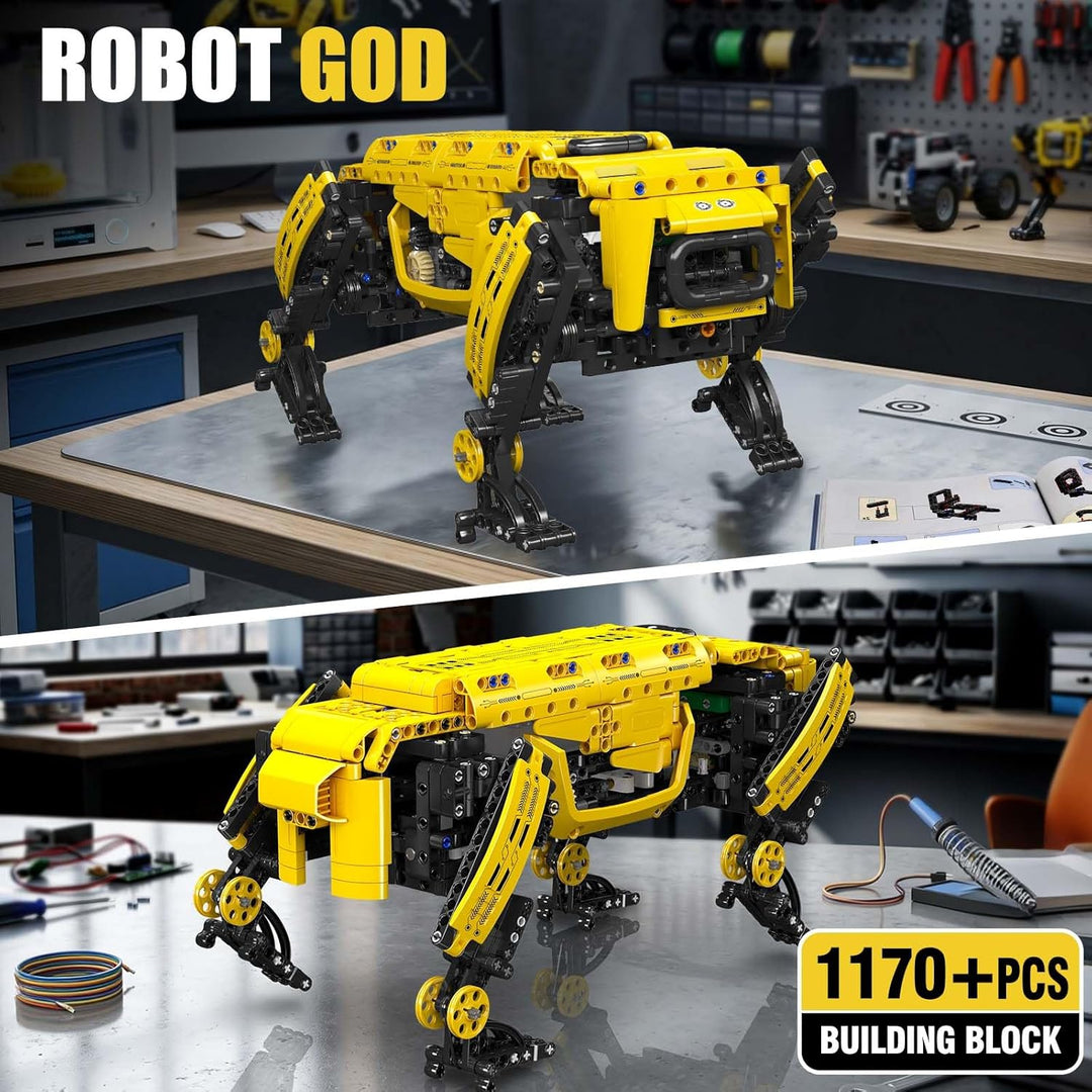 Mould King 15066 Technik Mechanischer Hund Bausteine Modell, Ferngesteuertes DIY Roboter Hund Spielz
