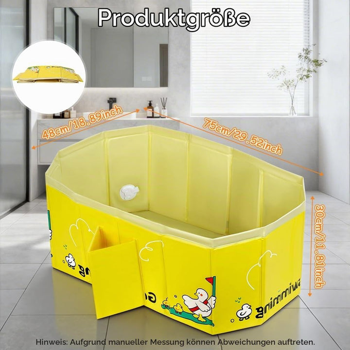 Faltbare Badewanne Kinder Tragbare Säuglings Badewanne Baby mit Ablassschraube Integrierte Tragbare