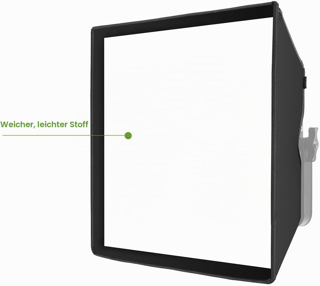 GVM Softbox mit Gitterdiffusor für GVM LED 50RS 672S MB832 520LS 520S 1200D Serie LED Videoleuchte,