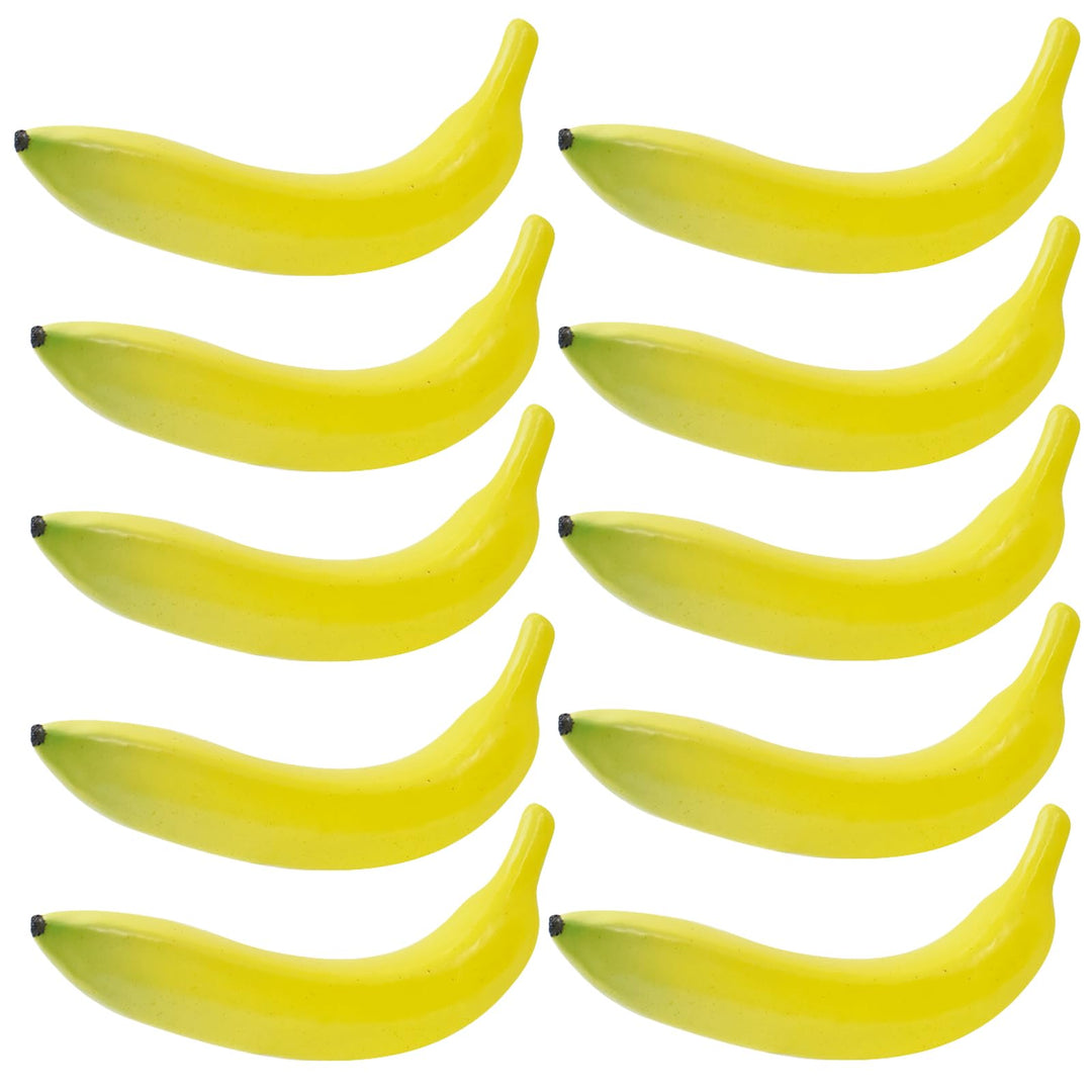 10PCS Künstliche Bananen,Banane Realistische Früchte Künstliche Lebensechte Banane Deko Gefälschte F