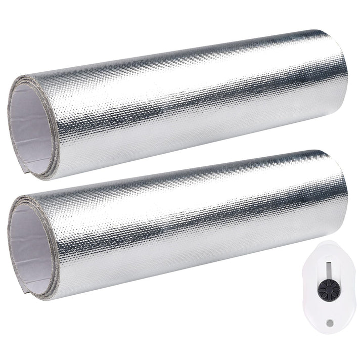 2 Stück Hitzeschutz Aluminium Platte 1 mm dick Kleberücken Aluminium Glasfaserblatt Praktische Hitze