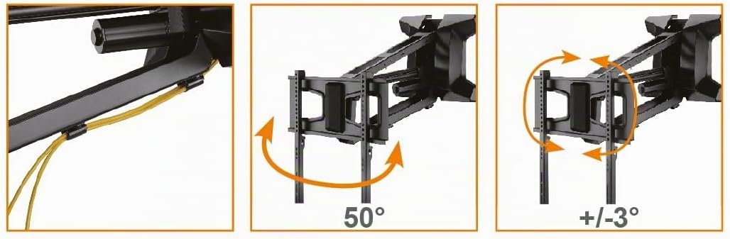 myWall HP60L Motorisierter Wandhalterung für Flachbildschirme 37“ - 70“ (94 - 178 cm) Tragkraft 35 k
