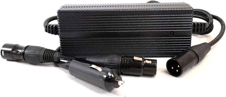 Enerpower DC-DC Kfz Ladegerät 12V-24V Li-Ion auf 42V 3A XLR-3, DC Rundstecker für Wohnmobile, Boote,