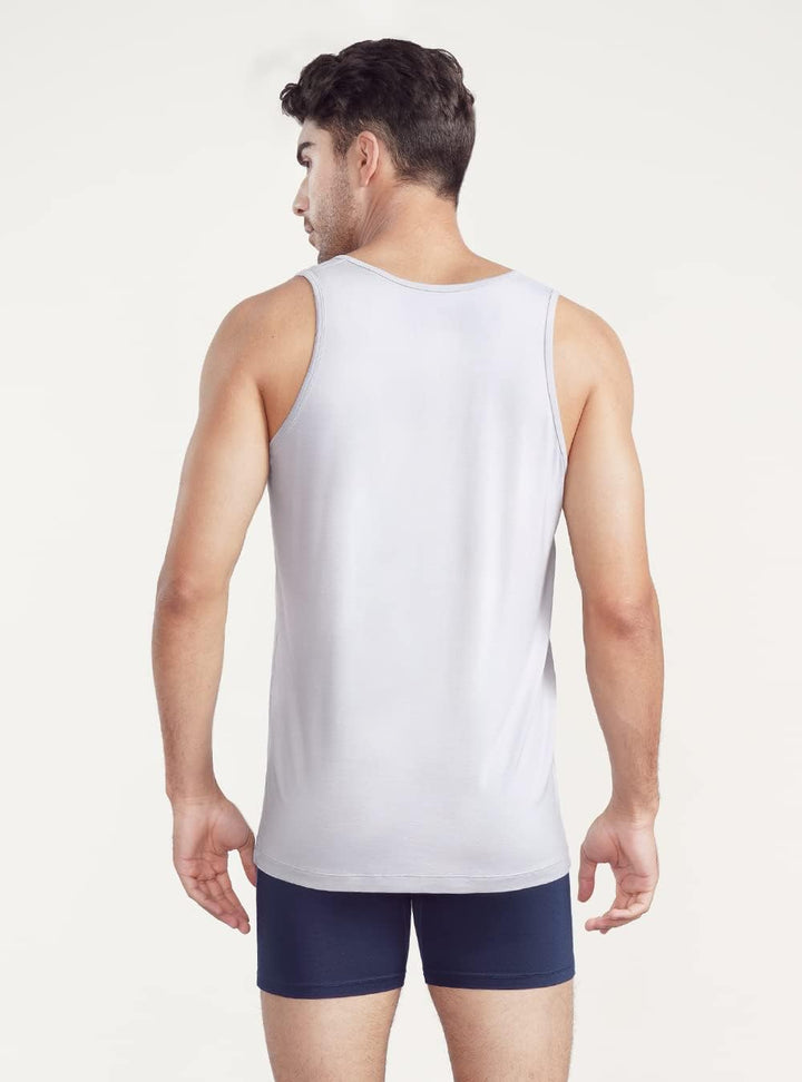 DAVID ARCHY Herren Unterhemden Tshirt Tanktop Business Lässig Bambusfaser Weich Seidig Kurzarm Ärmel