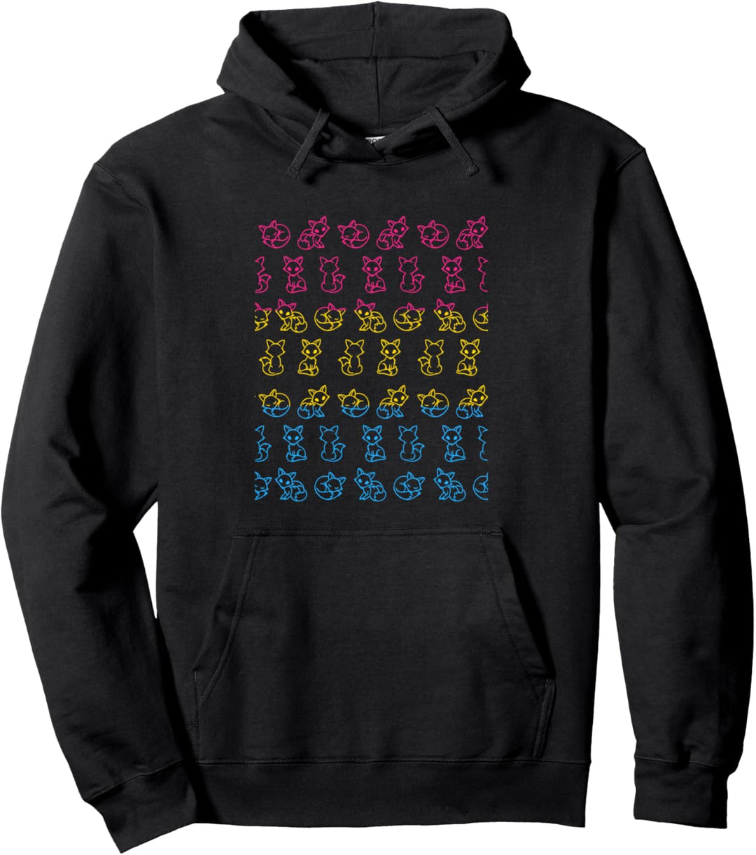 Pansexuelle Fähnchen Füchse Pullover Hoodie