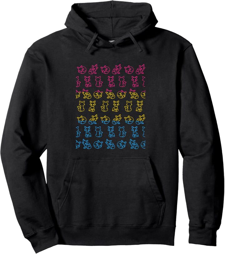 Pansexuelle Fähnchen Füchse Pullover Hoodie
