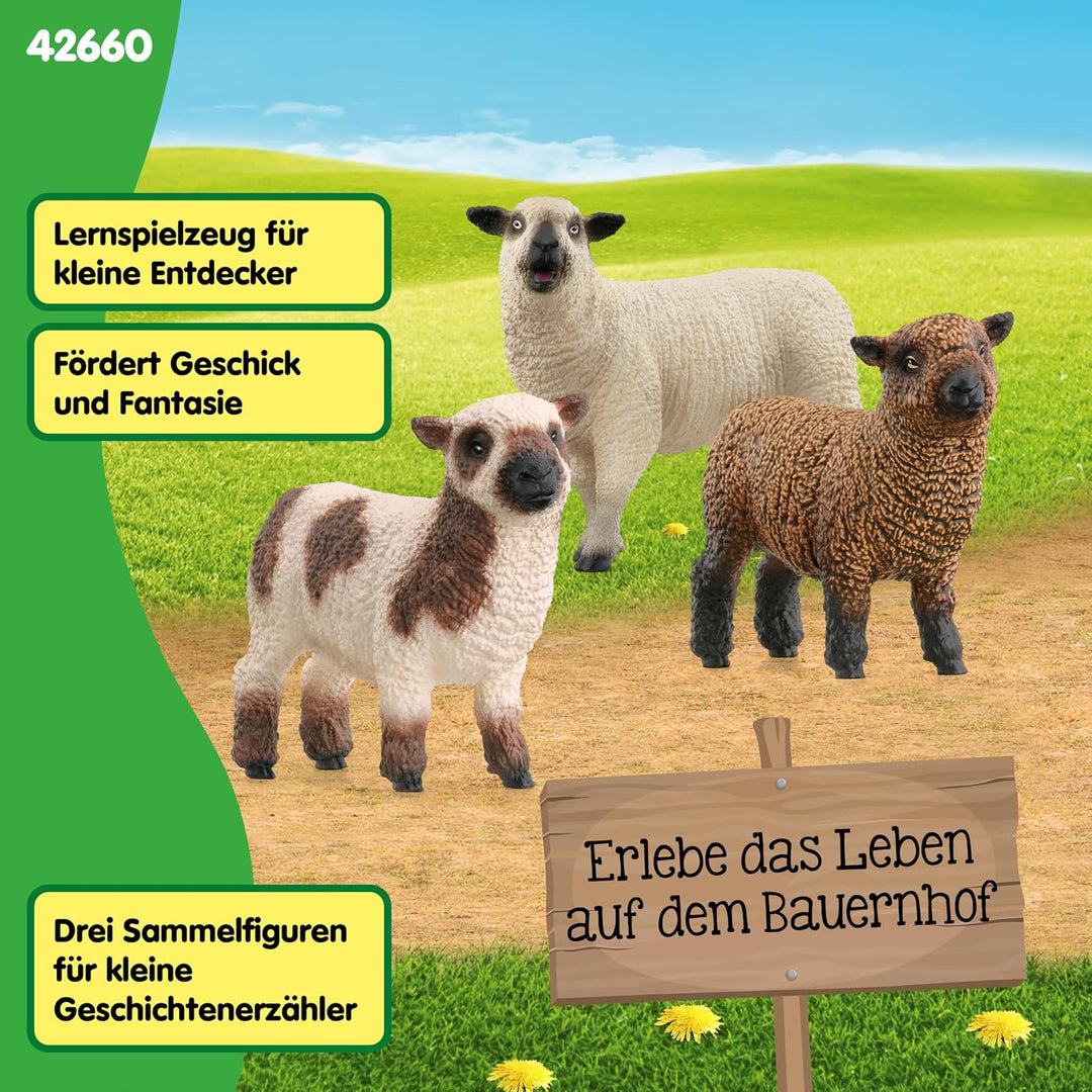 SCHLEICH Farm World | Schaffreunde 42660 Bauernhof Spielfigur | detailgetreue Tierfiguren | Geschenk
