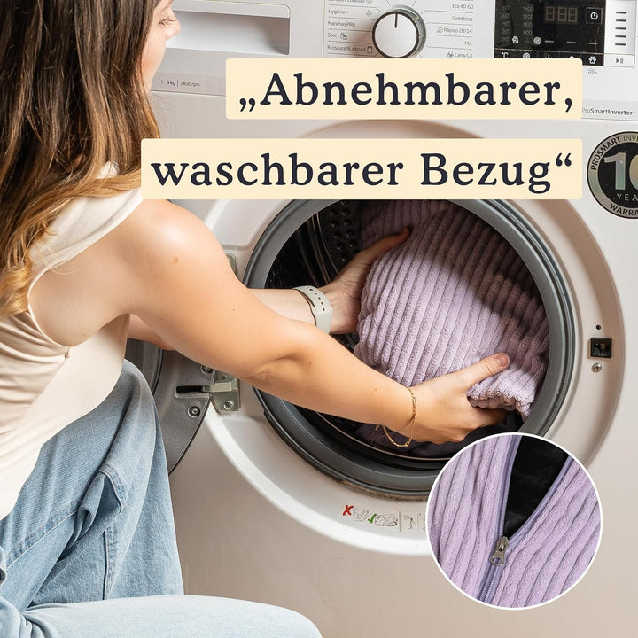 bananair - Sitzsack XXL aus Cordstoff Breit Gerippt für Kinder und Erwachsene - Weich und Bequem - M