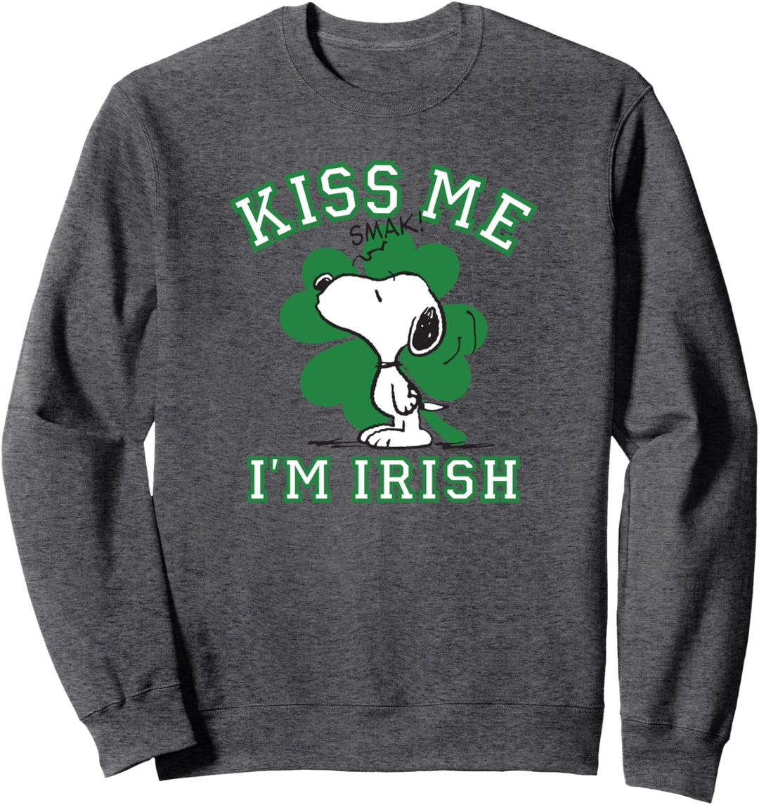 Peanuts St Patrick's Day Snoopy Küss mich Sweatshirt