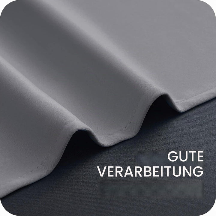 MRTREES Thermovorhang Kälteschutz Hellgrau Gardinen Blickdicht 2er Set Hellgrau 240x140 cm (HxB) Bli