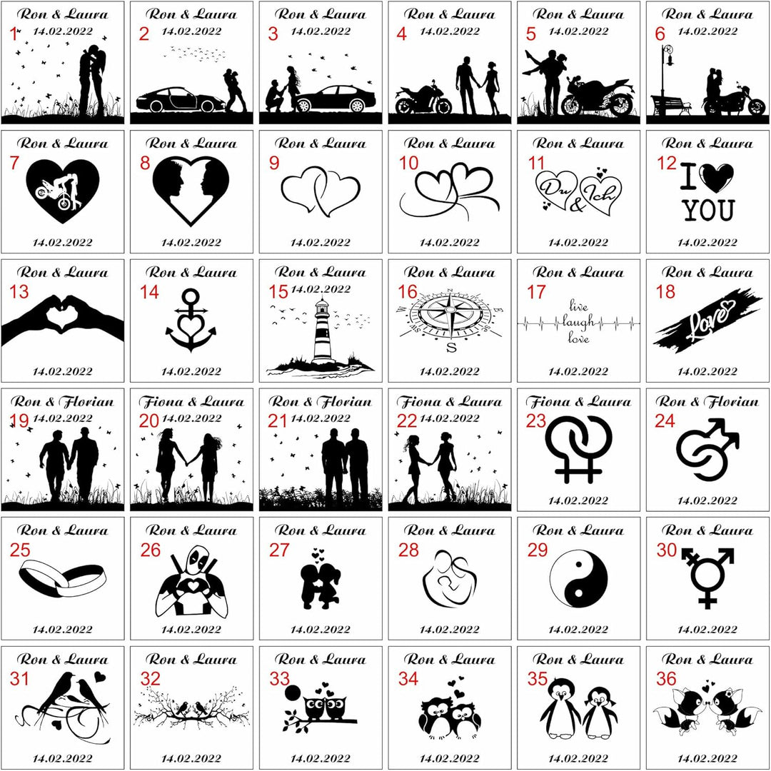 Liebesschloss mit Wunschgravur zum Valentinstag, Hochzeitstag, Jahrestag, Geburt; inkl. Gravur, opti