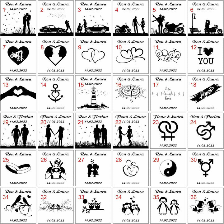 Liebesschloss mit Wunschgravur zum Valentinstag, Hochzeitstag, Jahrestag, Geburt; inkl. Gravur, opti