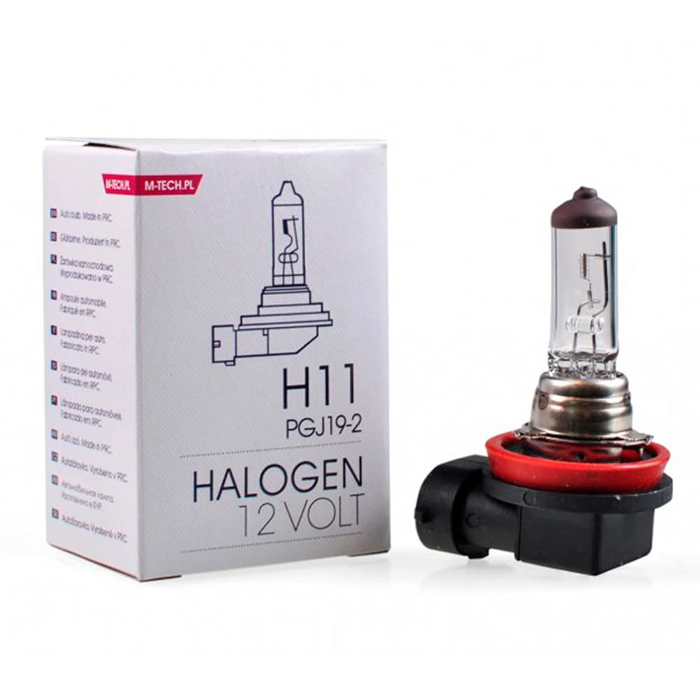 M-Tech Tech Z8 Halogenlampe PGJ19 – 2 12 V/55 W H11, Silber, Schwarz