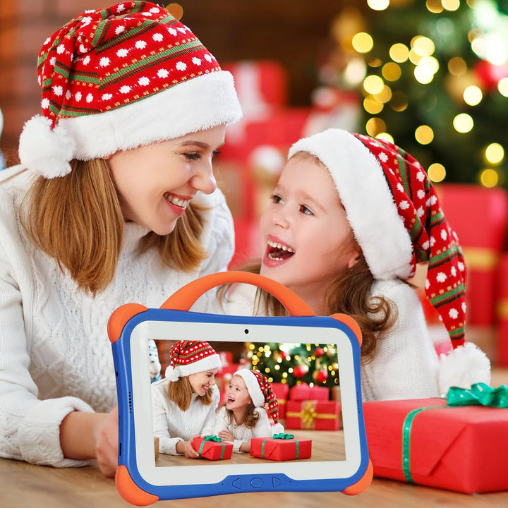 Weelikeit Kindertablet 7 Zoll – Android 14 Tablet für Kinder mit Hülle, 8GB RAM (4+4) & 64GB Speiche