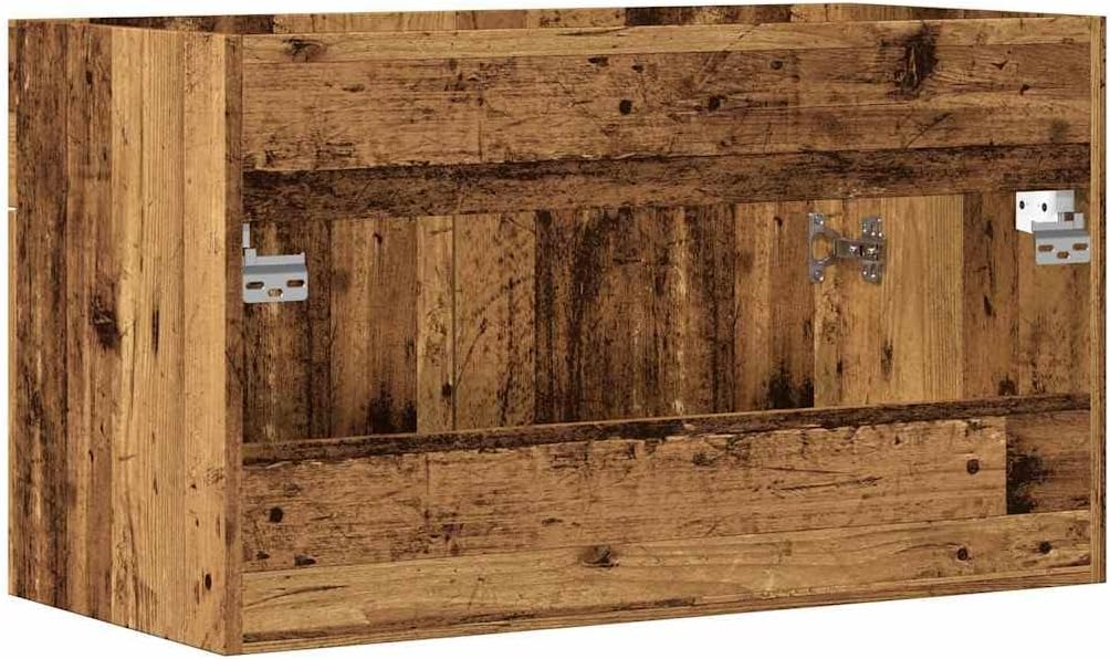 vidaXL Waschbeckenunterschrank Altholz-Optik 80x38,5x46 cm 80 x 38.5 x 46 cm Altholz, 80 x 38.5 x 46