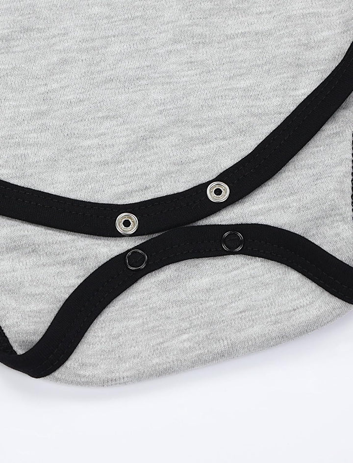 TupTam Jungen Baby Body Langarm Unifarben 5er Pack 56 Bagger Monster Tuck Dino Grau Blau Grün, 56 Ba