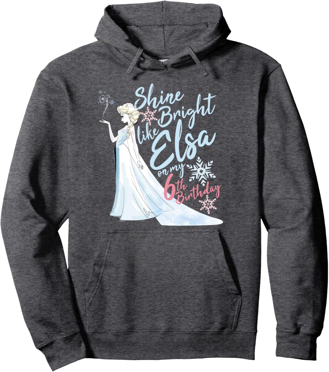 Disney Frozen Elsa Shine Bright On My 6th Birthday Pullover Hoodie