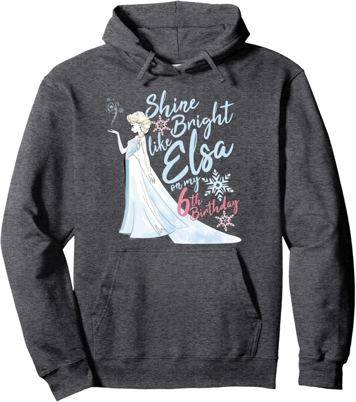 Disney Frozen Elsa Shine Bright On My 6th Birthday Pullover Hoodie