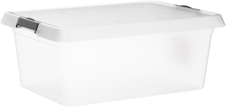 ATHLON TOOLS 4x 12.5 L Aufbewahrungsboxen mit Deckel, lebensmittelecht - Verschlussclips - 100% Neum