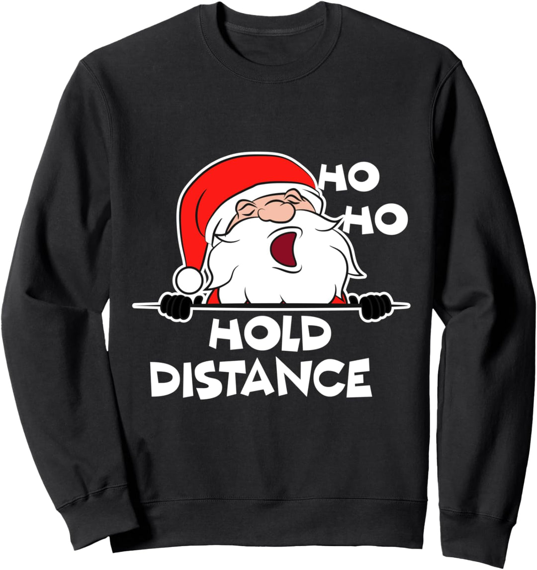 Abstand Halten Weihnachten 2020 Weihnachtsmann Sweatshirt