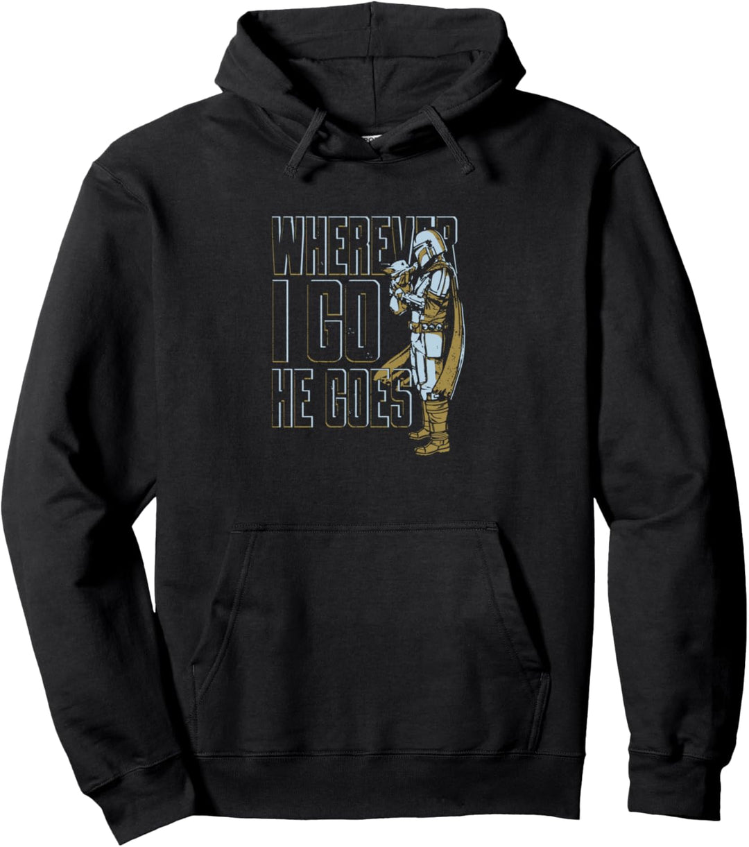 Star Wars: The Mandalorian & Grogu I Go Where He Goes Pullover Hoodie