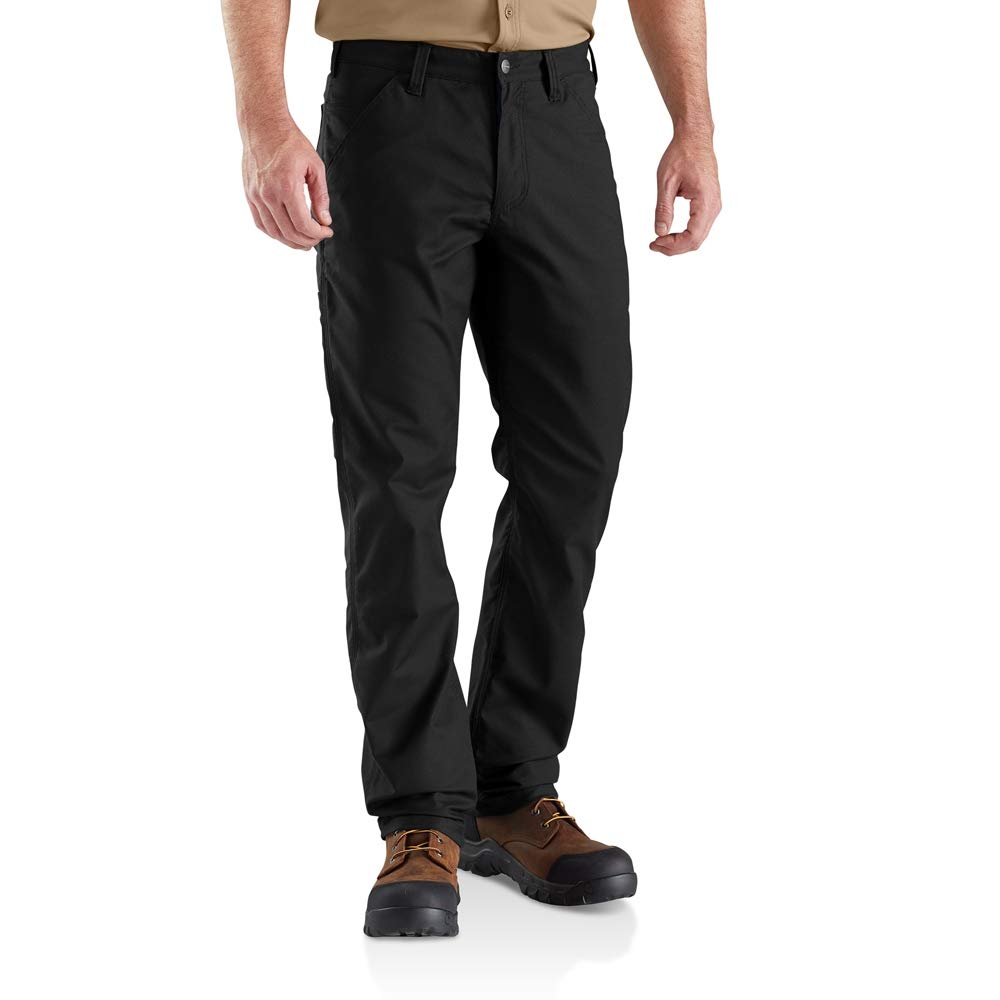 Carhartt Herren Rugged Flex Straight Fit Canvas 5-Pocket Tapered Work Pant 30W / 34L Schwarz, 30W /