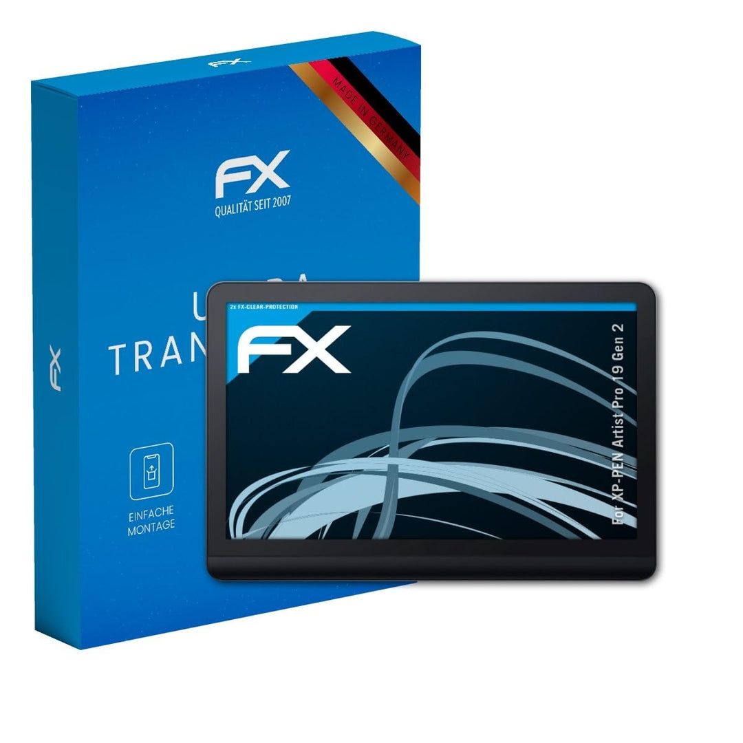 atFoliX Schutzfolie kompatibel mit XP-PEN Artist Pro 19 Gen 2 Folie, ultraklare FX Displayschutzfoli