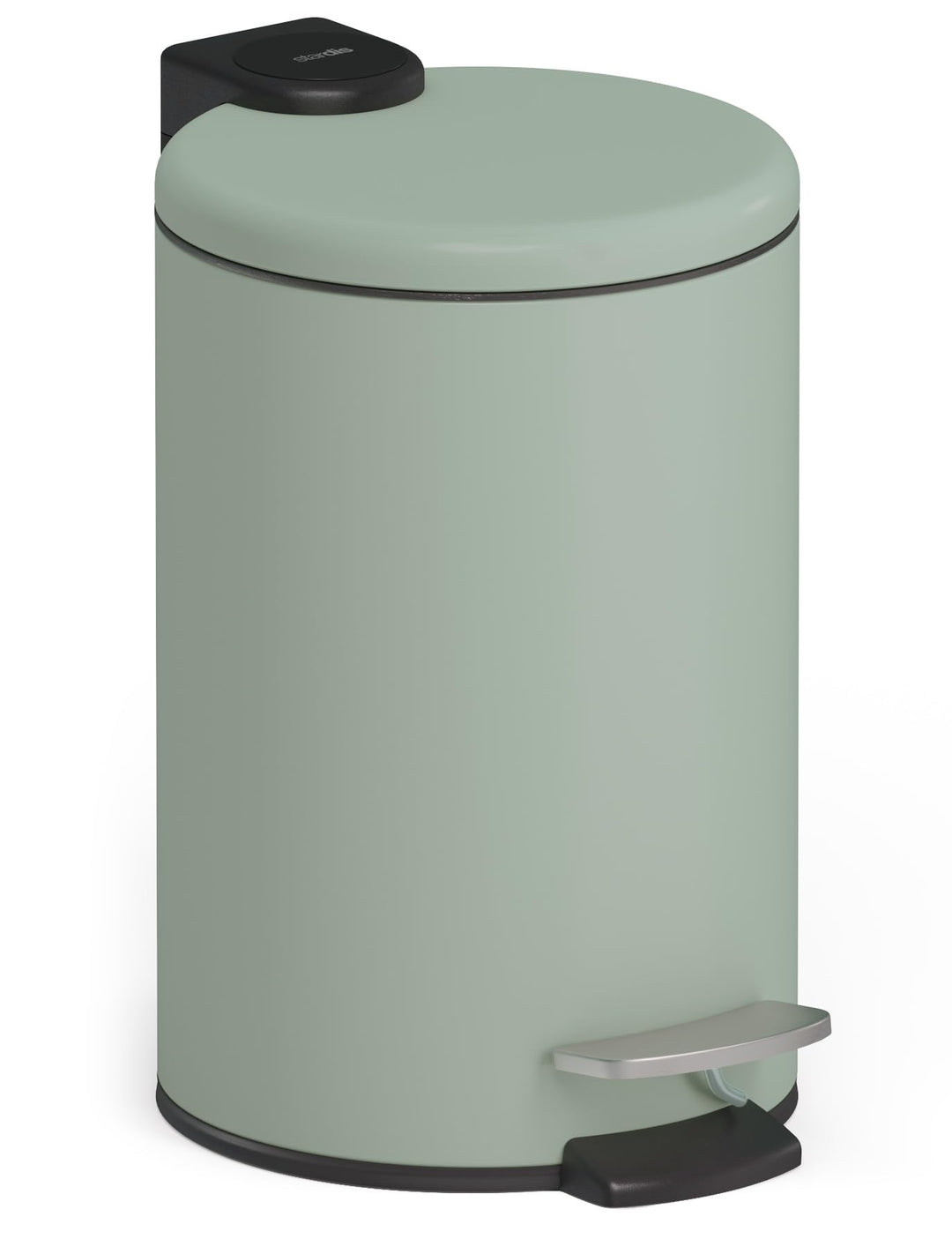 3 Liter Treteimer Edelstahl Pastell grün matt mit Absenkautomatik Klappdeckel leise schliessend Soft