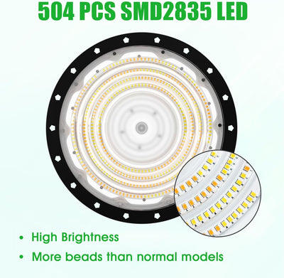 loyal 300W 30000LM LED Hallenstrahler, 6000K/3000K/4000K Variables UFO LED Werkstattlampe per Schalt