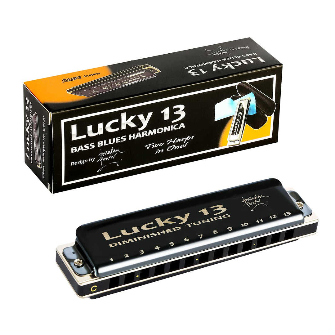 East top Lucky 13 Bass Plus Blues Harmonica 13 Holes Diatonic Harp Mouth Organ Professional Musical