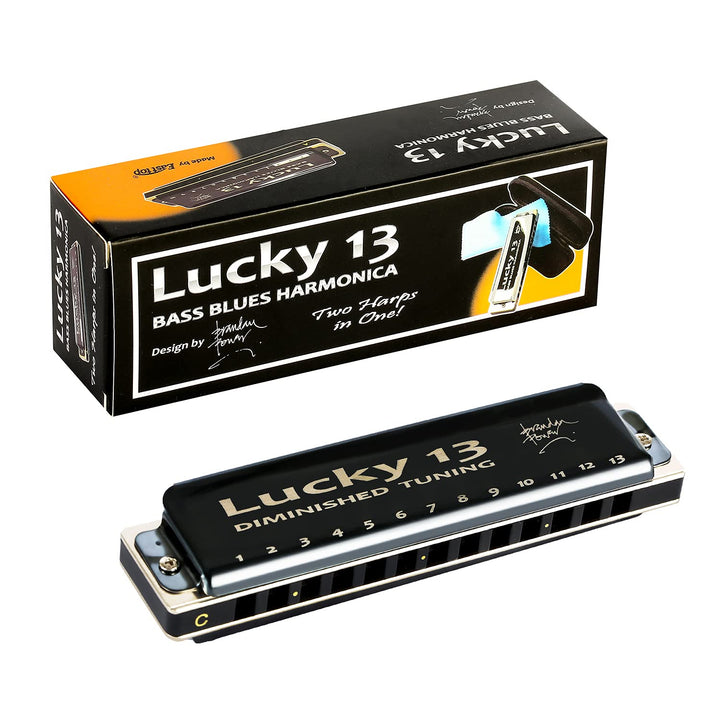 East top Lucky 13 Bass Plus Blues Harmonica 13 Holes Diatonic Harp Mouth Organ Professional Musical