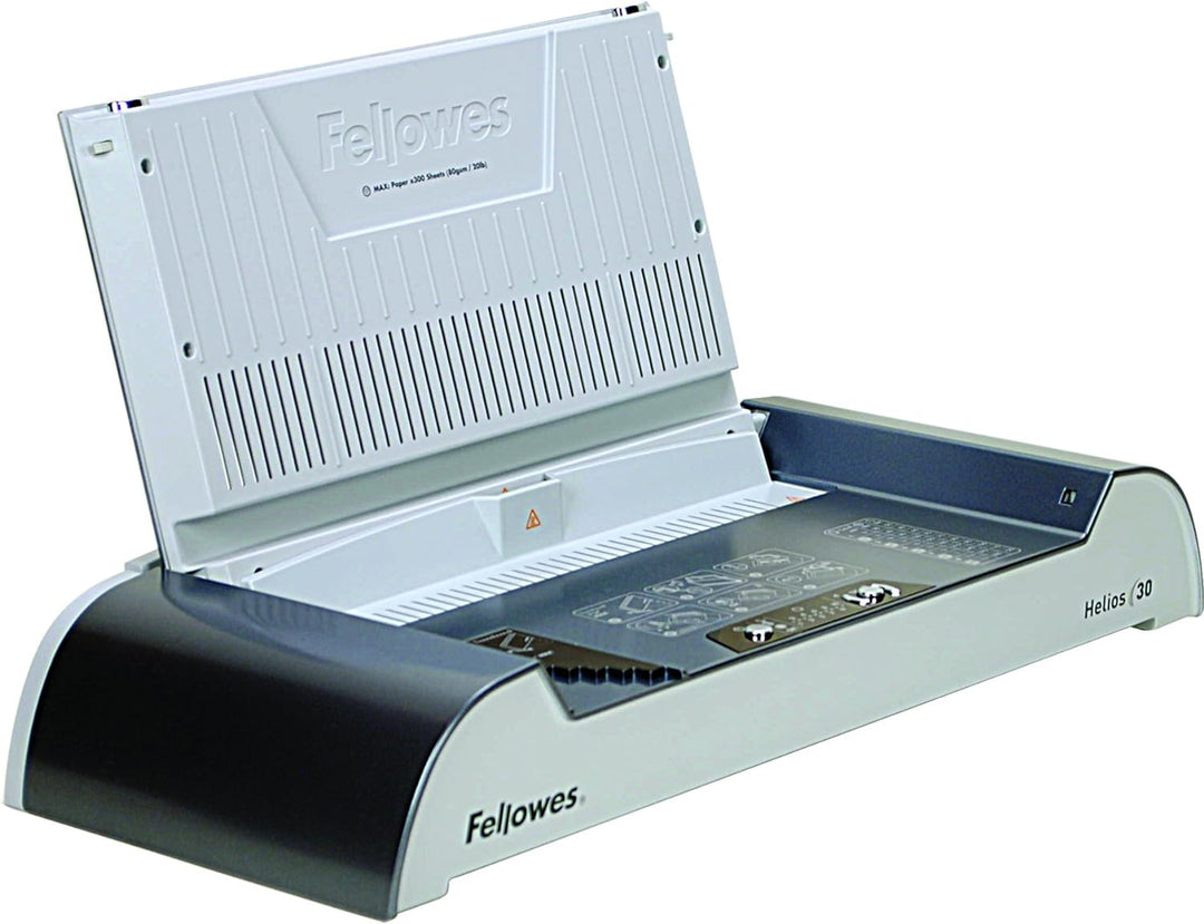 Fellowes 5641001 Büro Thermobindegerät Helios 30 platin/schwarz Single 300 Blatt, Single 300 Blatt