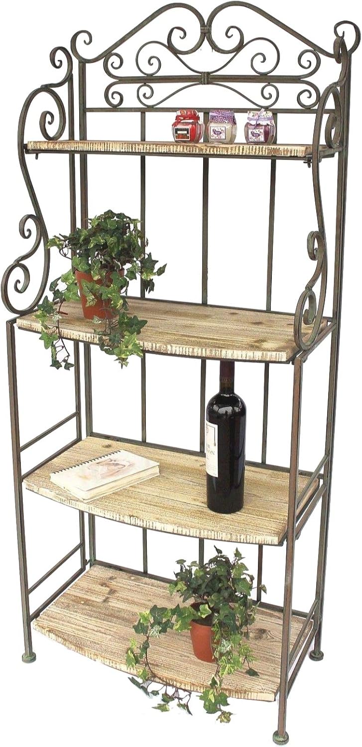 DanDiBo Regal Standregal 12060 aus Metall und Holz 150 cm Bücherregal Badregal Küchenregal