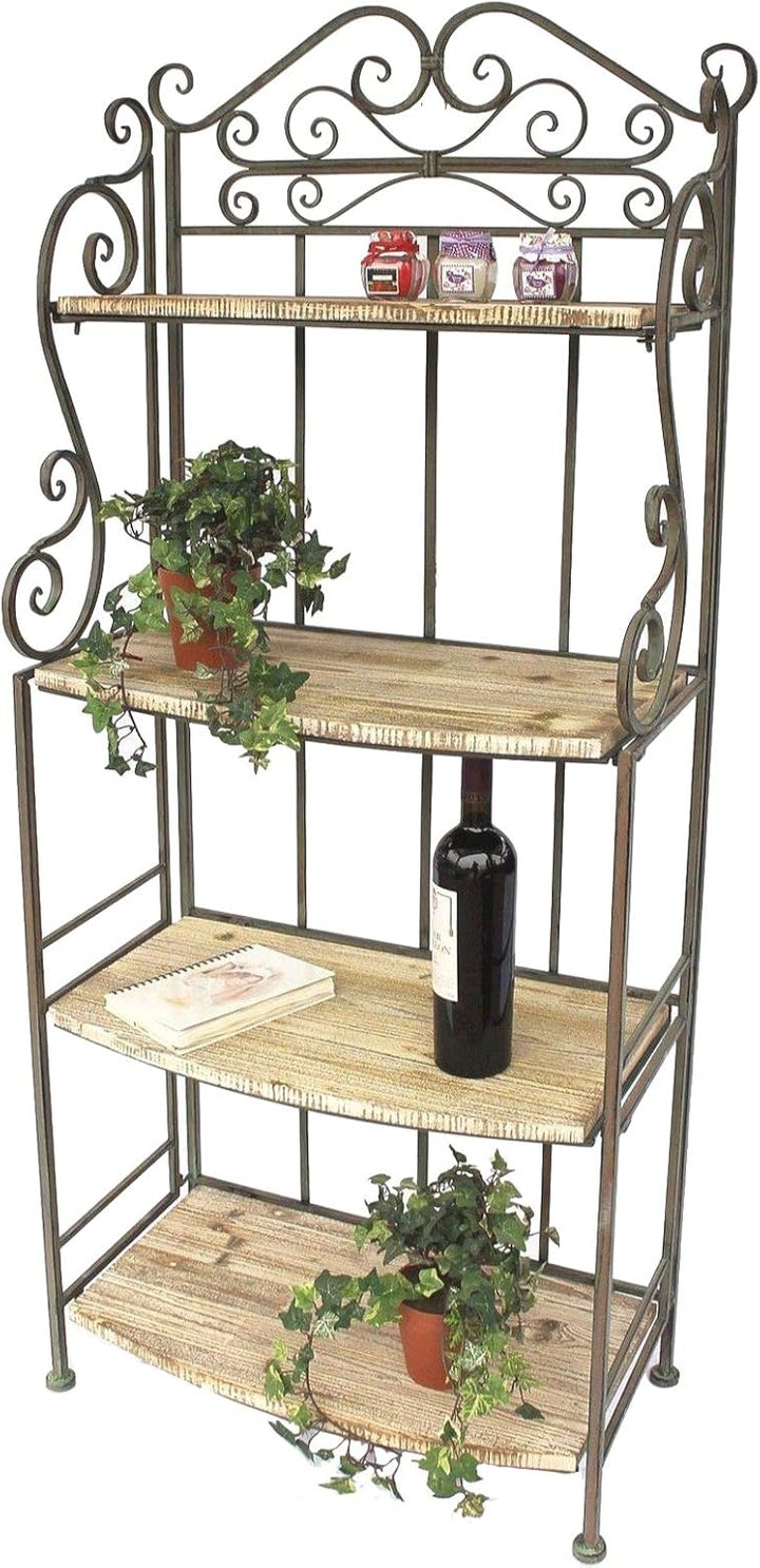 DanDiBo Regal Standregal 12060 aus Metall und Holz 150 cm Bücherregal Badregal Küchenregal