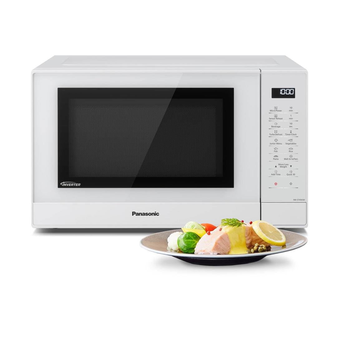 Panasonic NN-ST45KWEPG Inverter Mikrowelle (1000 Watt, Solo Mikrowelle, 32 Liter, rostfreier Stahl)